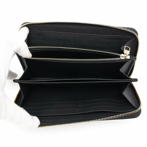 ルイヴィトン 長財布 モノグラム・アンプラント ジッピー・ウォレット M80481 黒 ブラック ラウンドファスナー