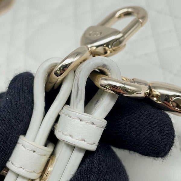 クリスチャン・ディオール ハンドバッグ レディディオール MY ABCDIOR カナージュ M0538OCAL 2wayショルダーバッグ 白