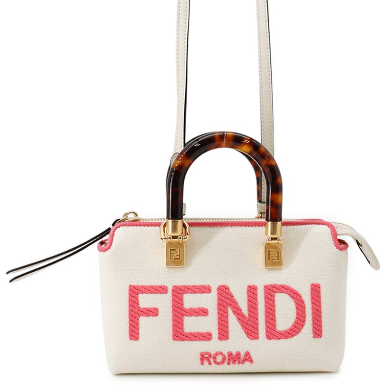 フェンディ ハンドバッグ バイザウェイ ミニ 8BS067 キャンバス FENDI 2wayショルダーバッグ