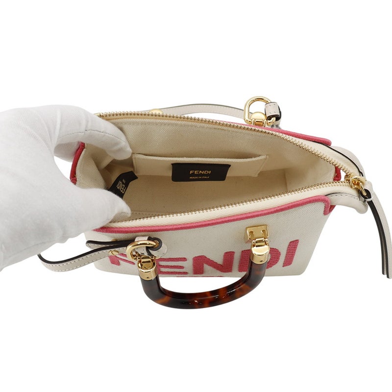 フェンディ ハンドバッグ バイザウェイ ミニ 8BS067 キャンバス FENDI 2wayショルダーバッグ