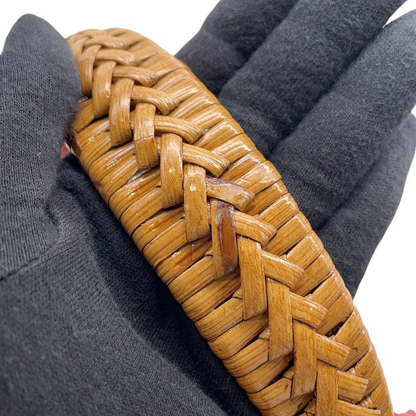 フェンディ ハンドバッグ ピーカブー レギュラー クロコダイル/籐 8BN290 FENDI 2way ショルダー レッド