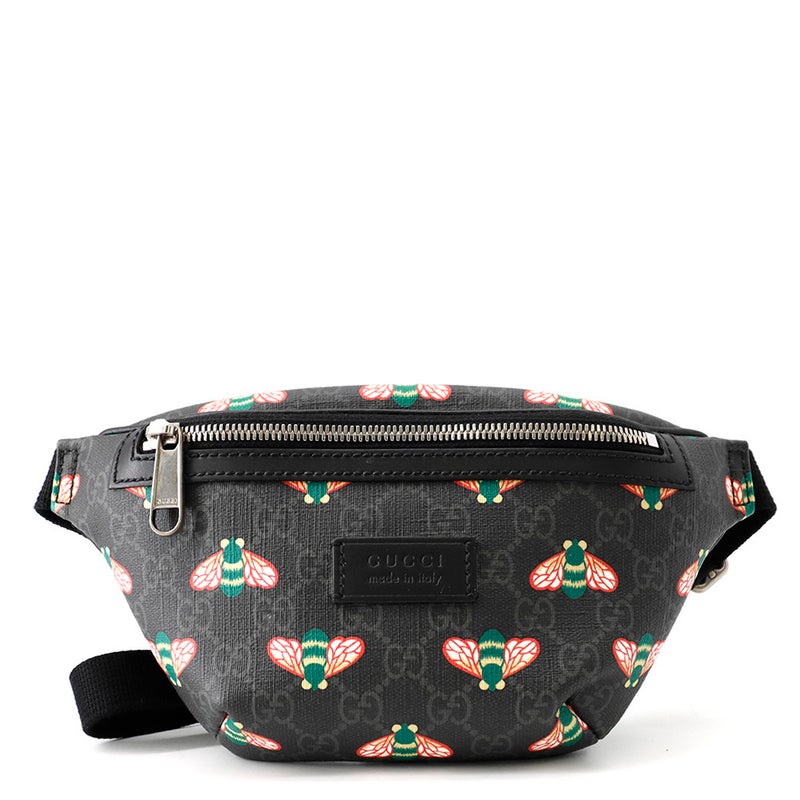 グッチ ボディバッグ ビー GGスプリーム 675181 GUCCI ウエストバッグ 黒