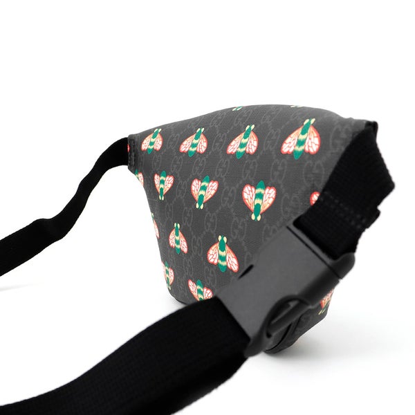 グッチ ボディバッグ ビー GGスプリーム 675181 GUCCI ウエストバッグ 黒