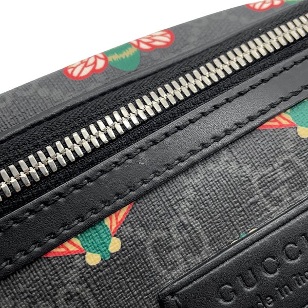 グッチ ボディバッグ ビー GGスプリーム 675181 GUCCI ウエストバッグ 黒