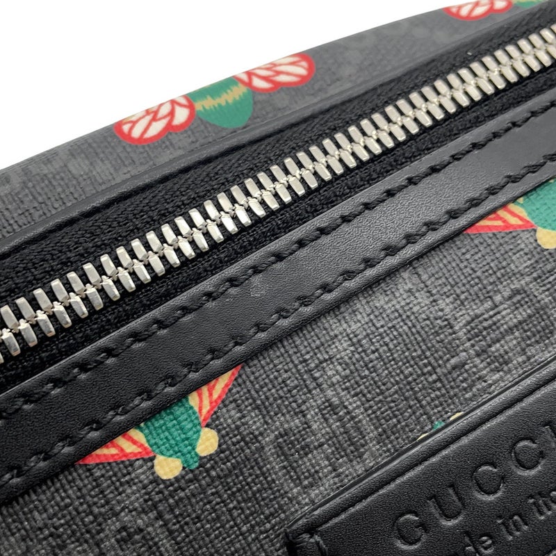 グッチ ボディバッグ ビー GGスプリーム 675181 GUCCI ウエストバッグ 黒