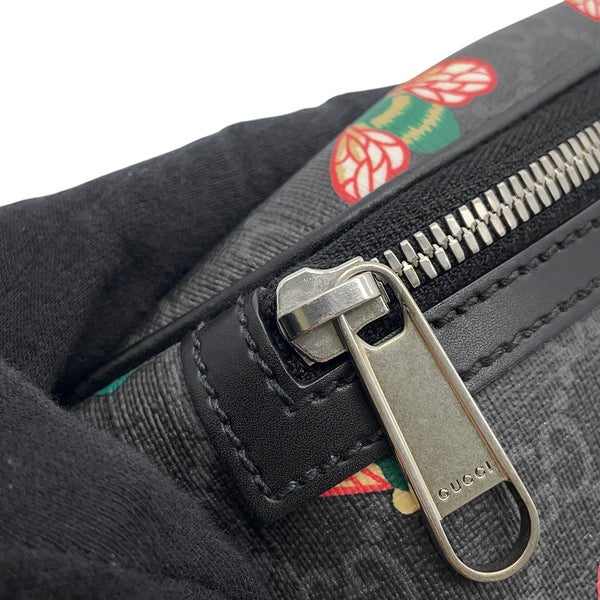 グッチ ボディバッグ ビー GGスプリーム 675181 GUCCI ウエストバッグ 黒