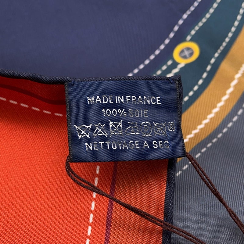 エルメス スカーフ カレ90 ダブルフェイス 鞍下ゼッケン TAPIS de Selle シルク HERMES 2023年秋冬