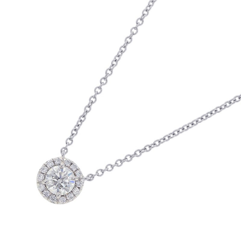 ティファニー ネックレス ソレスト ペンダント ダイヤモンド 中石0.28ct Pt950プラチナ Tiffany&Co. 鑑定書付き