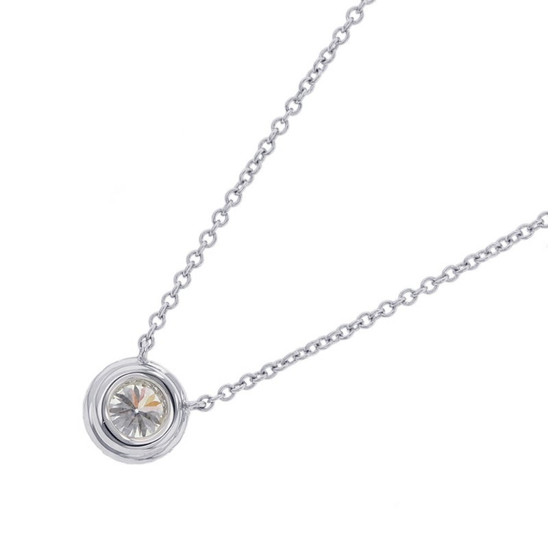 ティファニー ネックレス ソレスト ペンダント ダイヤモンド 中石0.28ct Pt950プラチナ Tiffany&Co. 鑑定書付き