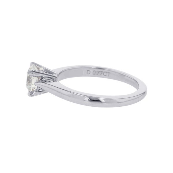 ハリーウィンストン リング ラウンドカット ソリティア ダイヤモンド 0.77ct Pt950プラチナ サイズ約8号 GIA鑑定書付き 指輪