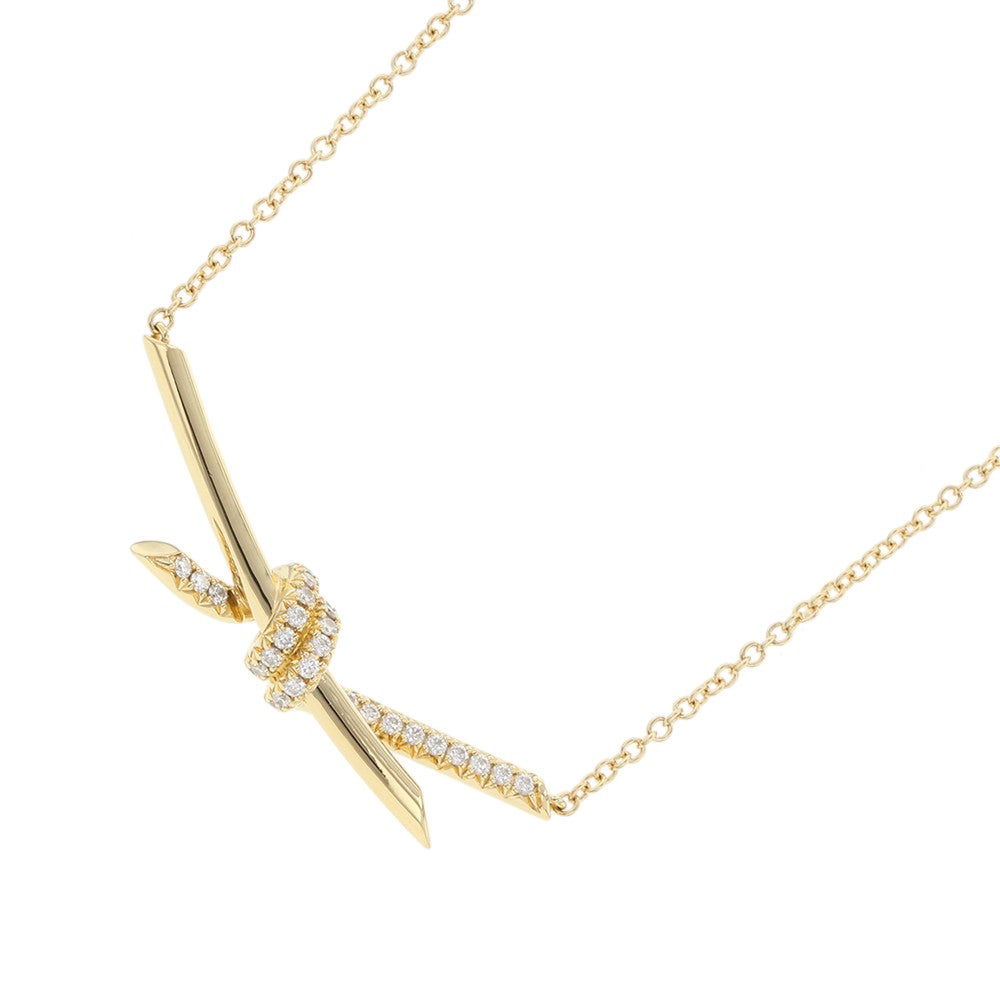ティファニー ネックレス ノット ペンダント ダイヤモンド 計0.25ct