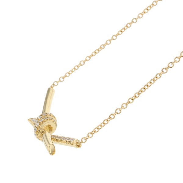 ティファニー ネックレス ノット ペンダント ダイヤモンド 計0.25ct K18YGイエローゴールド 68887216 ジュエリー