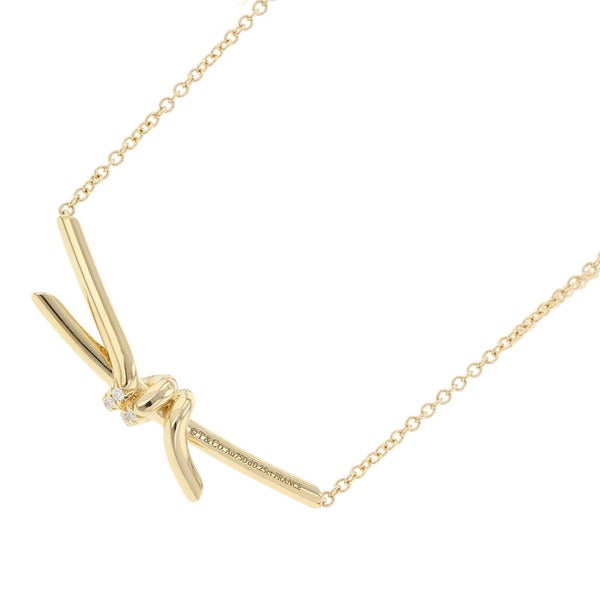 ティファニー ネックレス ノット ペンダント ダイヤモンド 計0.25ct K18YGイエローゴールド 68887216 ジュエリー