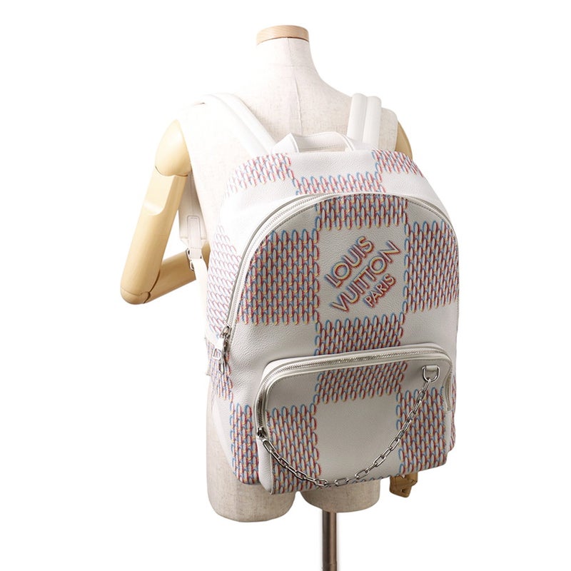 ルイヴィトン リュック ダミエ・スプレー レーサー バックパック M20664 LOUIS VUITTON ヴィトン バッグ 白 ホワイト