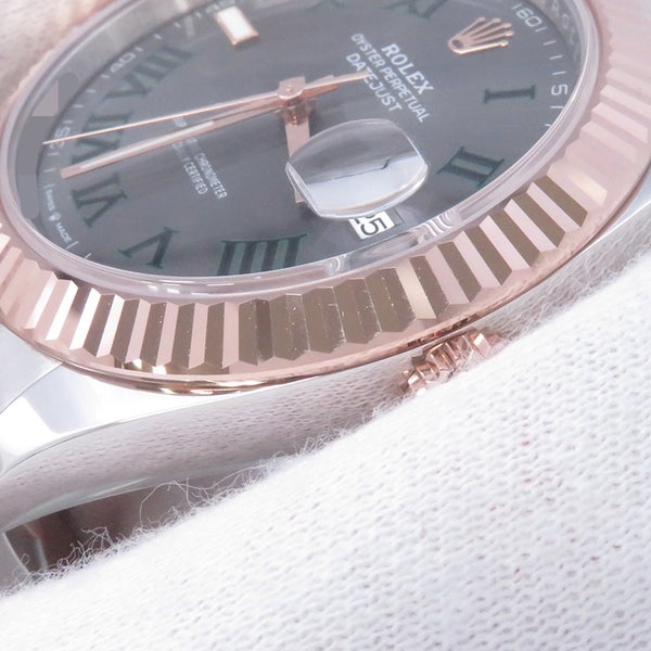 ロレックス デイトジャスト41 SS/K18PG ランダムシリアル 126331 ROLEX 腕時計 スレート文字盤
