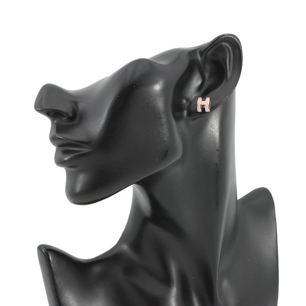 エルメス ピアス ミニ・ポップアッシュ ピンク/シルバー金具 Hモチーフ HERMES Pop H ポップH