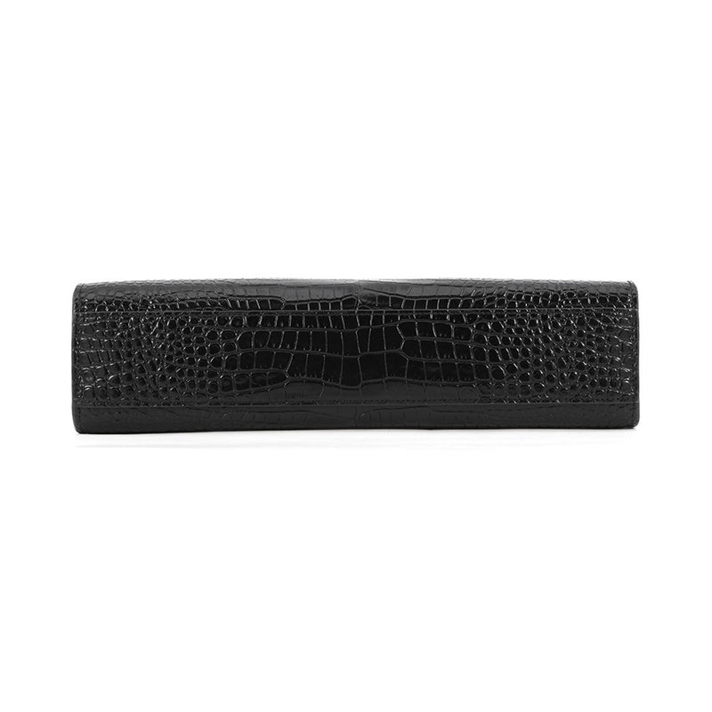 サンローランパリ ショルダーバッグ マンハッタン クロコ型押しレザー 579271 SAINT LAURENT PARIS 黒