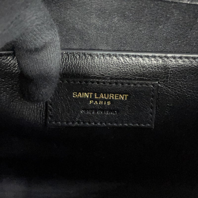 サンローランパリ ショルダーバッグ マンハッタン クロコ型押しレザー 579271 SAINT LAURENT PARIS 黒