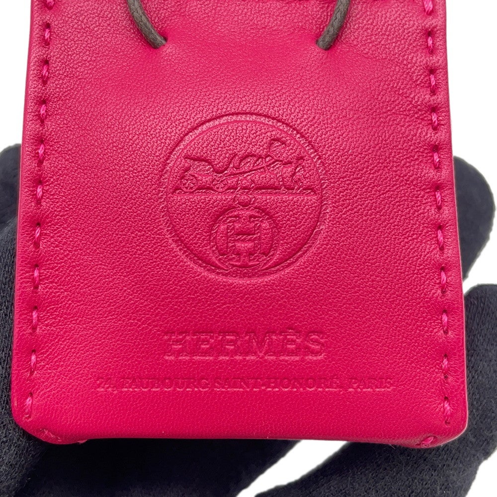 エルメス バッグチャーム ショッパー サックオランジュ ローズメキシコ
