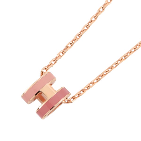 エルメス ネックレス ミニ・ポップアッシュ ロカバール ビューティー/ピンクゴールド金具 HERMES アクセサリー ピンク