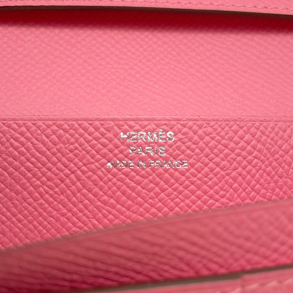 エルメス 長財布 ベアンスフレ ローズアザレ/シルバー金具 エプソン A刻印 財布