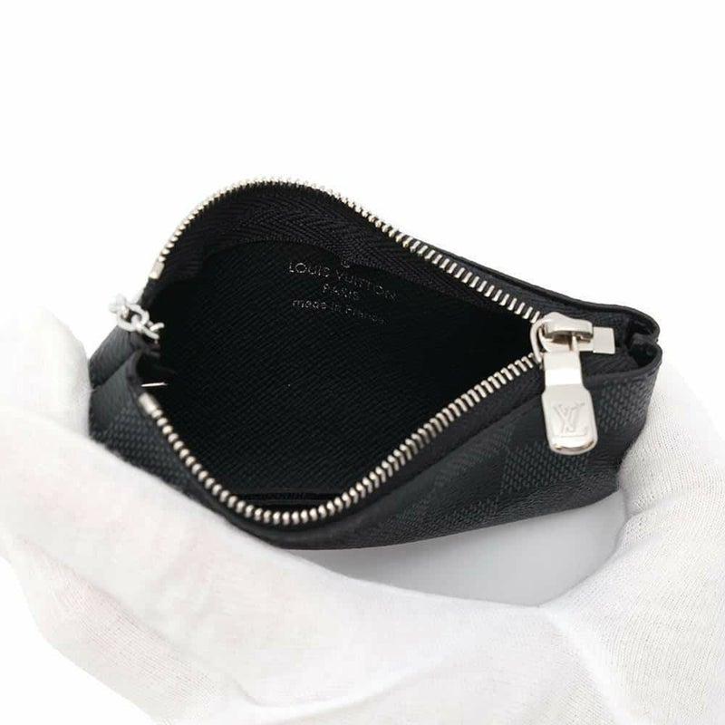 ルイヴィトン コインケース ダミエ・グラフィット ポシェット・クレ N60155 LOUIS VUITTON 黒 ブラック