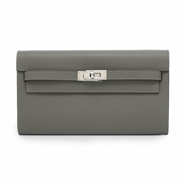 エルメス ケリーウォレット ロング トゥーゴー グリメイヤー/シルバー金具 エバーカラー B刻印 財布