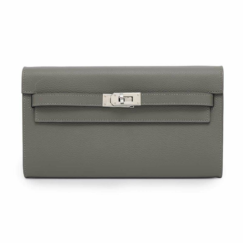 エルメス ケリーウォレット ロング トゥーゴー グリメイヤー/シルバー金具 エバーカラー B刻印 財布