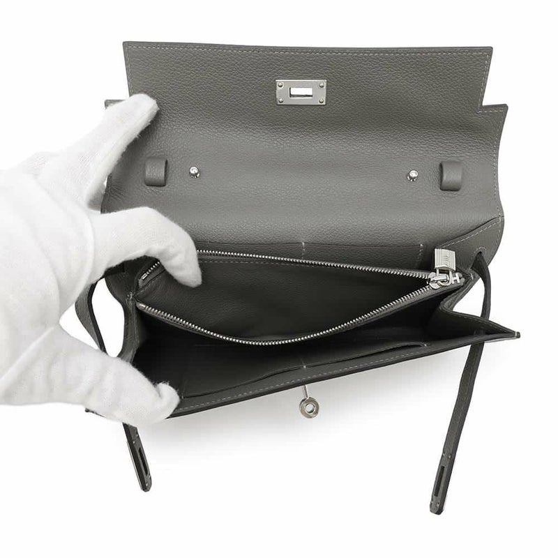 エルメス ケリーウォレット ロング トゥーゴー グリメイヤー/シルバー金具 エバーカラー B刻印 財布