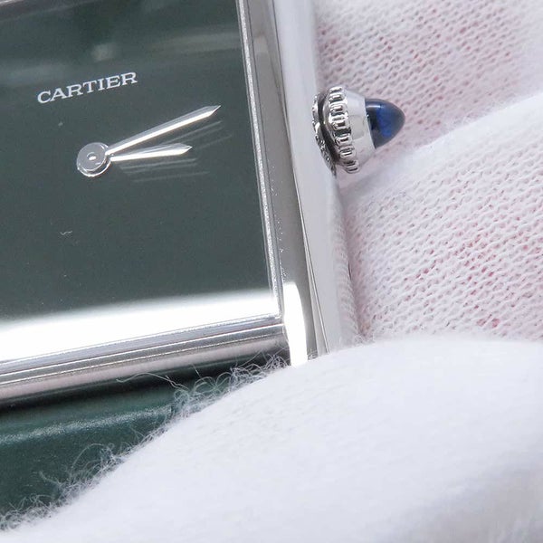 カルティエ タンク マスト LM WSTA0056 Cartier 腕時計 グリーン文字盤