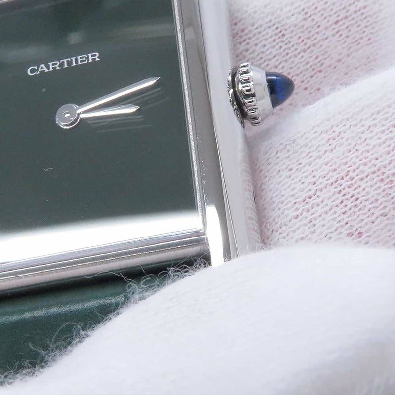 カルティエ タンク マスト LM WSTA0056 Cartier 腕時計 グリーン文字盤
