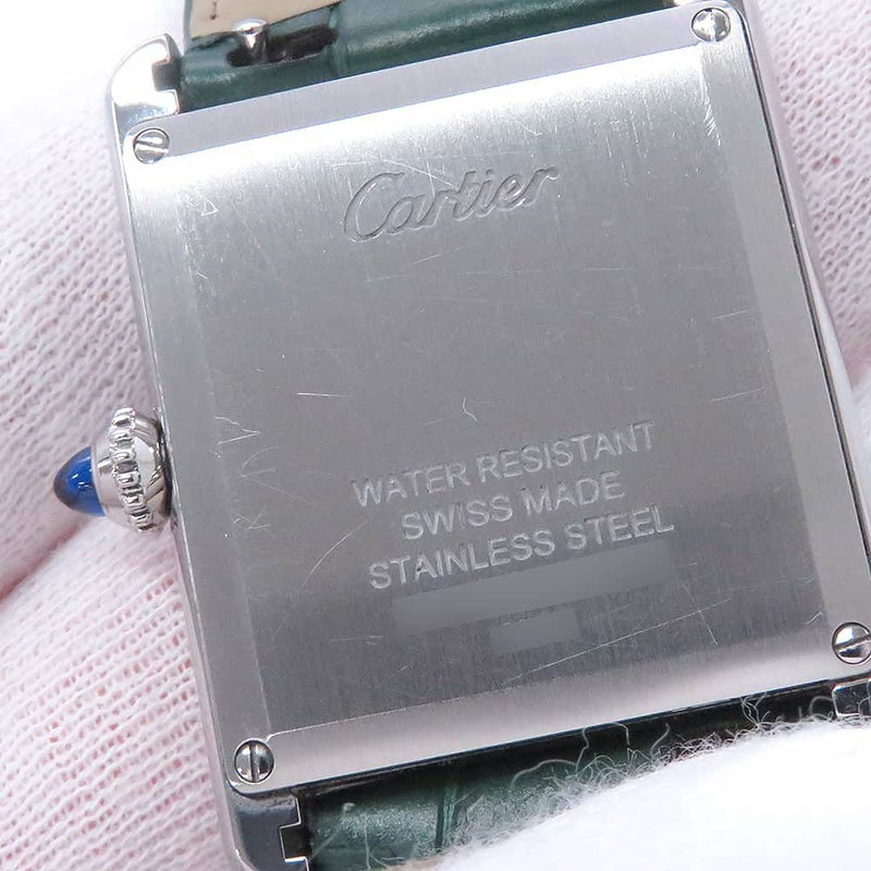 カルティエ タンク マスト LM WSTA0056 Cartier 腕時計 グリーン文字盤