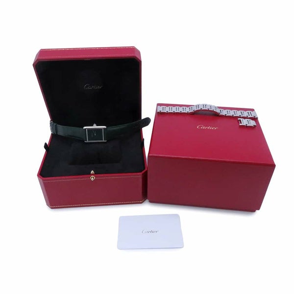 カルティエ タンク マスト LM WSTA0056 Cartier 腕時計 グリーン文字盤