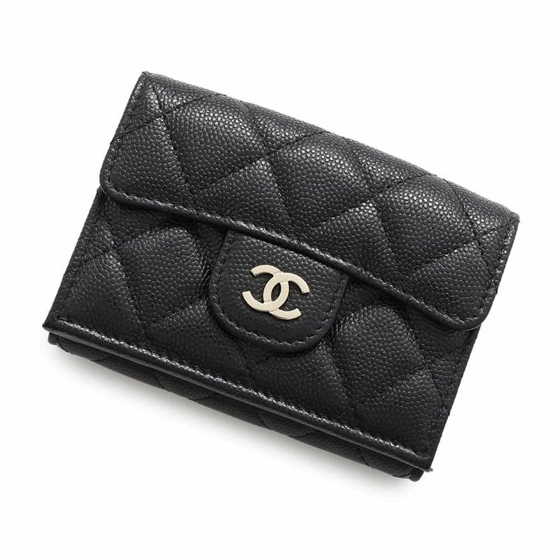 シャネル 三つ折り財布 マトラッセ ココマーク クラシック スモール フラップ ウォレット AP0230 CHANEL 財布 黒