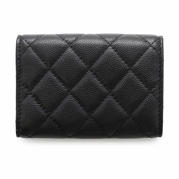 シャネル 三つ折り財布 マトラッセ ココマーク クラシック スモール フラップ ウォレット AP0230 CHANEL 財布 黒