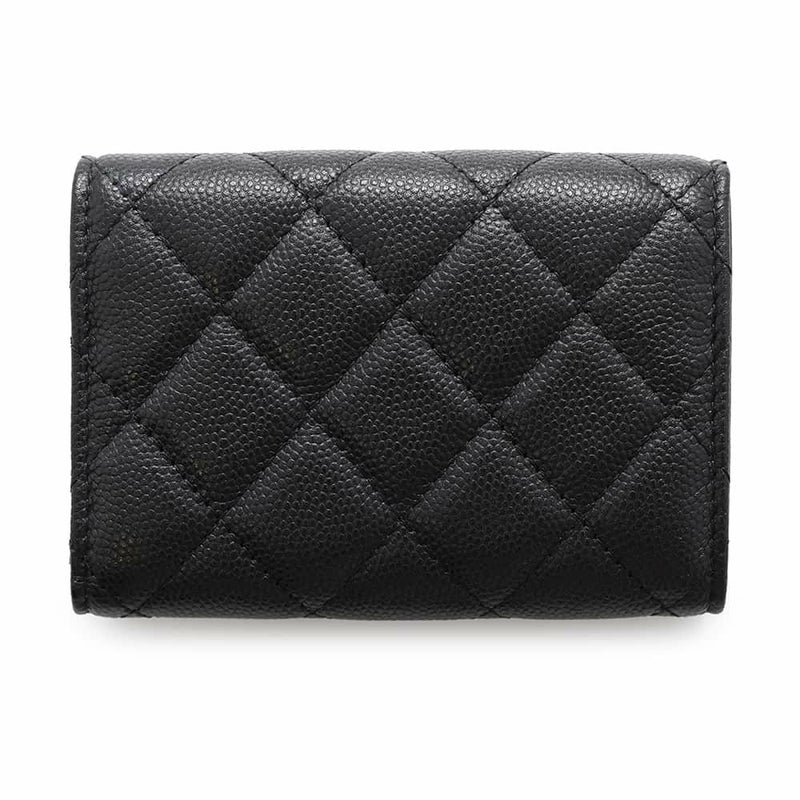 シャネル 三つ折り財布 マトラッセ ココマーク クラシック スモール フラップ ウォレット AP0230 CHANEL 財布 黒