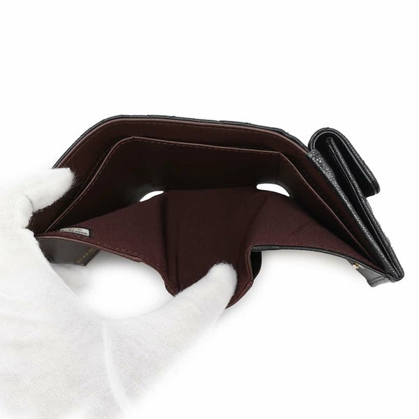 シャネル 三つ折り財布 マトラッセ ココマーク クラシック スモール フラップ ウォレット AP0230 CHANEL 財布 黒