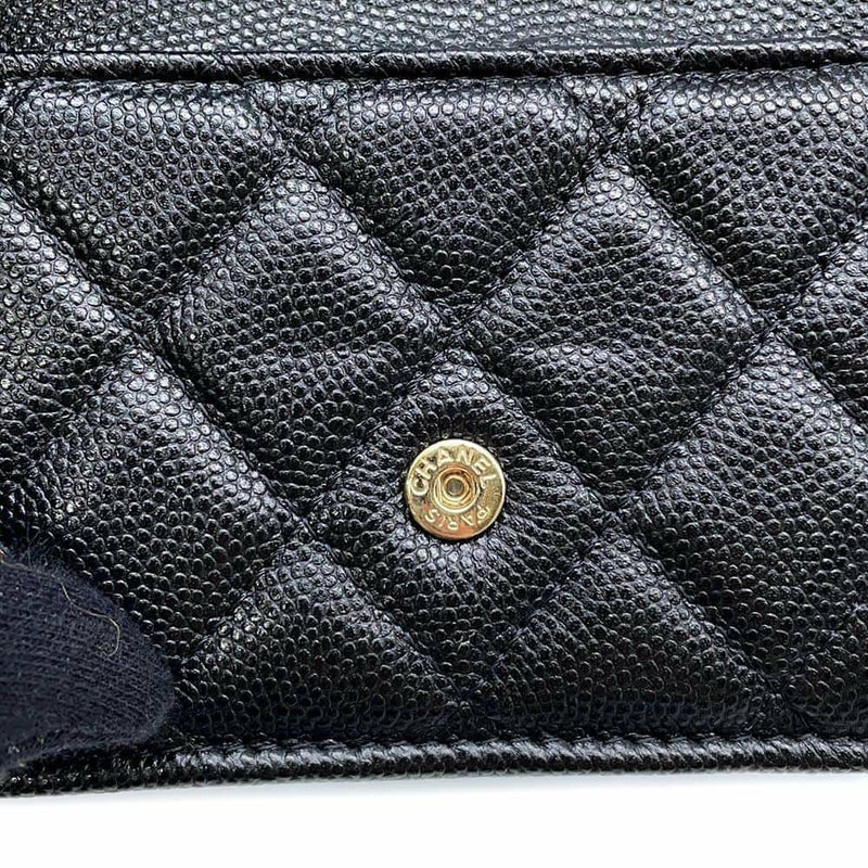 シャネル 三つ折り財布 マトラッセ ココマーク クラシック スモール フラップ ウォレット AP0230 CHANEL 財布 黒