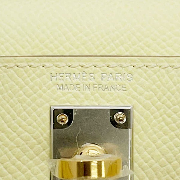 エルメス ハンドバッグ ミニケリードゥ 外縫い ジョーヌミルトン/エレクトラム金具 エプソン W刻印 2wayショルダー