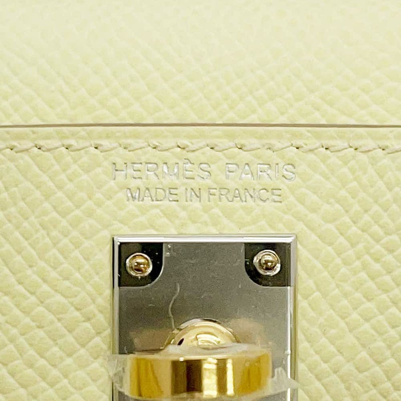 エルメス ハンドバッグ ミニケリードゥ 外縫い ジョーヌミルトン/エレクトラム金具 エプソン W刻印 2wayショルダー