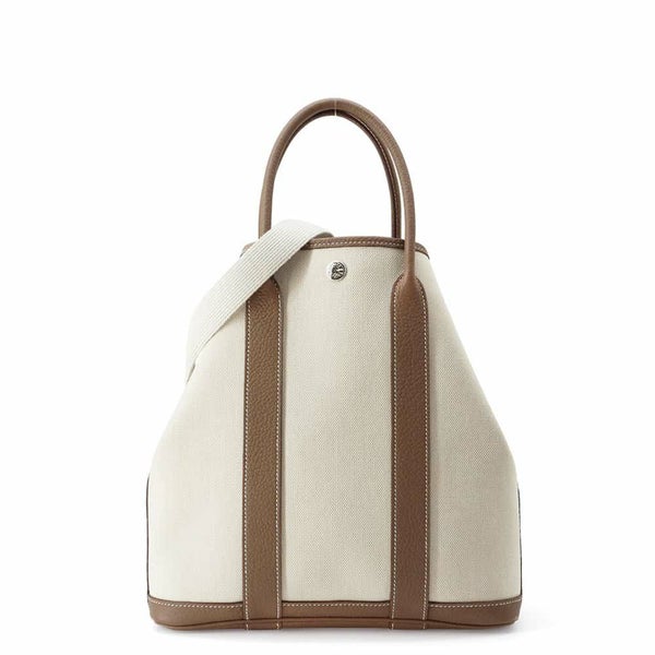 エルメス トートバッグ ガーデンファイルPM エトゥープ/ベトン/シルバー金具 ネゴンダ/トワルミリタリー Z刻印 2wayショルダー