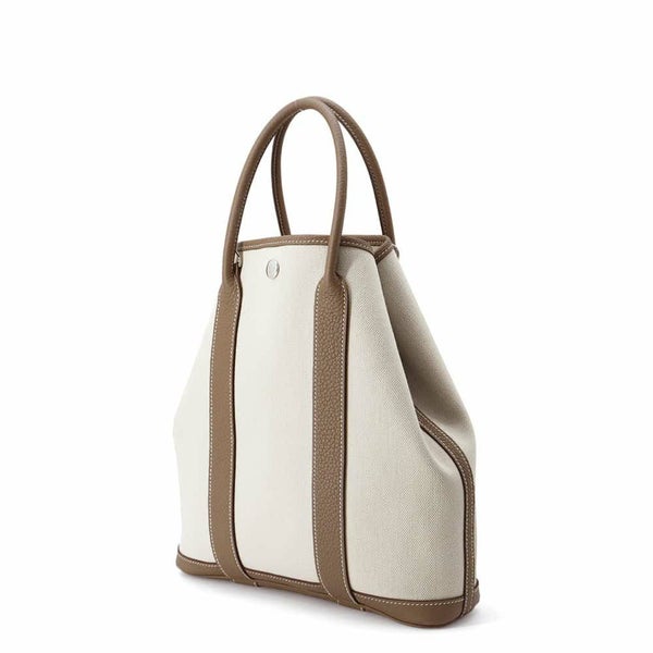 エルメス トートバッグ ガーデンファイルPM エトゥープ/ベトン/シルバー金具 ネゴンダ/トワルミリタリー Z刻印 2wayショルダー