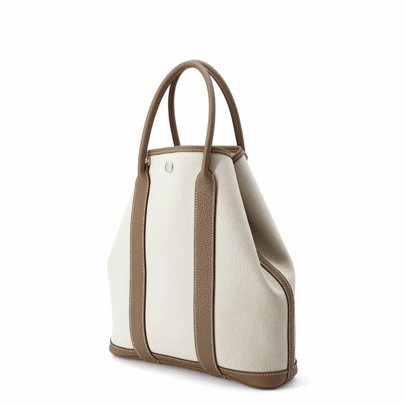 エルメス トートバッグ ガーデンファイルPM エトゥープ/ベトン/シルバー金具 ネゴンダ/トワルミリタリー Z刻印 2wayショルダー