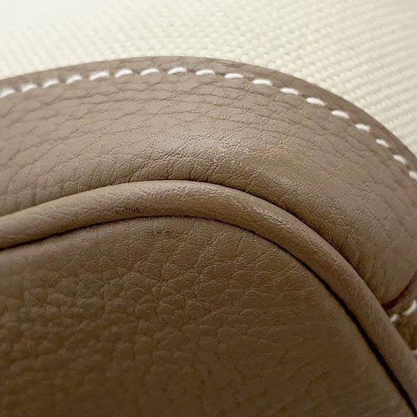 エルメス トートバッグ ガーデンファイルPM エトゥープ/ベトン/シルバー金具 ネゴンダ/トワルミリタリー Z刻印 2wayショルダー