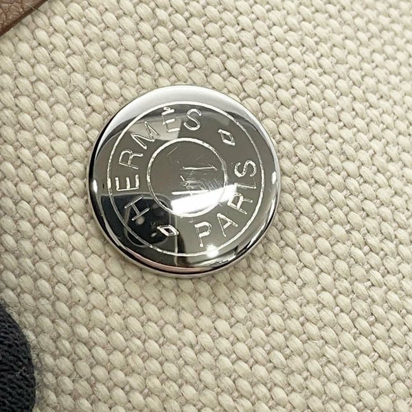 エルメス トートバッグ ガーデンファイルPM エトゥープ/ベトン/シルバー金具 ネゴンダ/トワルミリタリー Z刻印 2wayショルダー