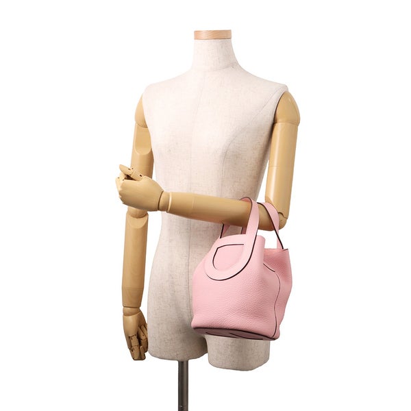 エルメス トートバッグ インザループ 18 ローズサクラ/シルバー金具 トリヨンクレマンス/スイフト W刻印