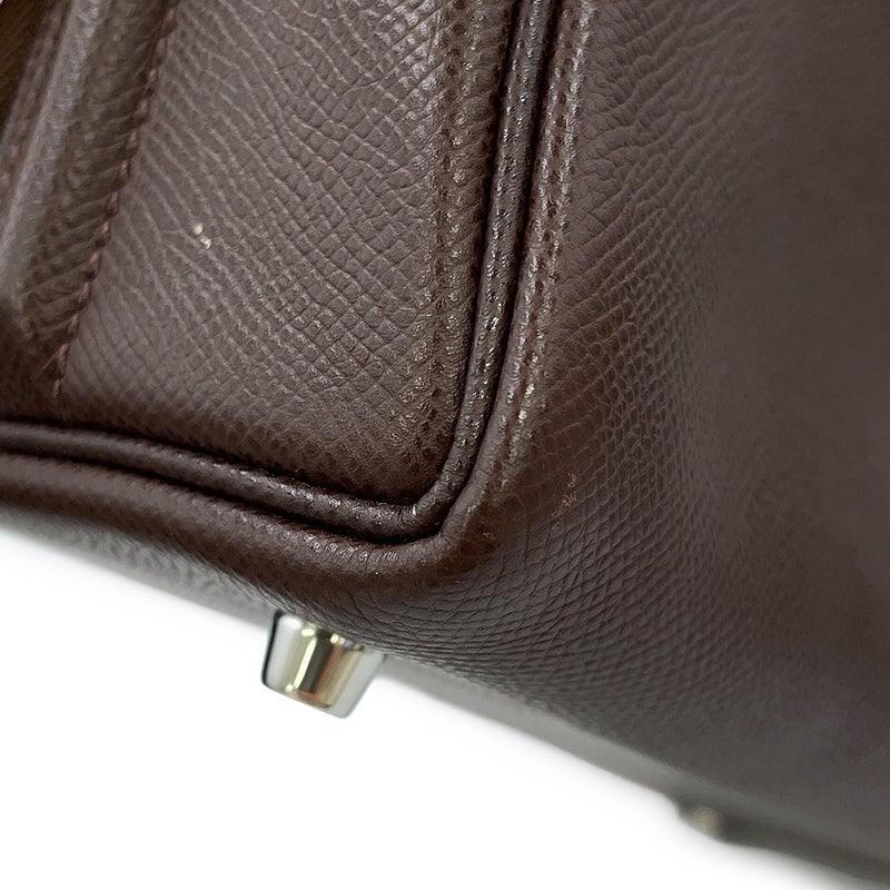 エルメス ハンドバッグ サックアンヴィ36 ハバナ/シルバー金具 エプソン □J刻印 HERMES バッグ