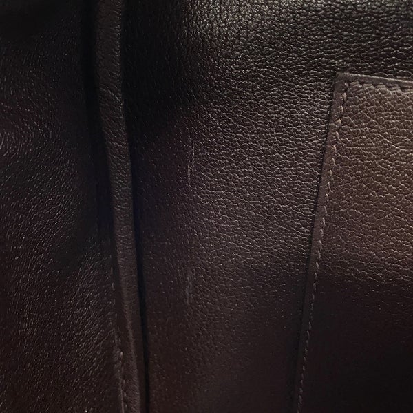 エルメス ハンドバッグ サックアンヴィ36 ハバナ/シルバー金具 エプソン □J刻印 HERMES バッグ