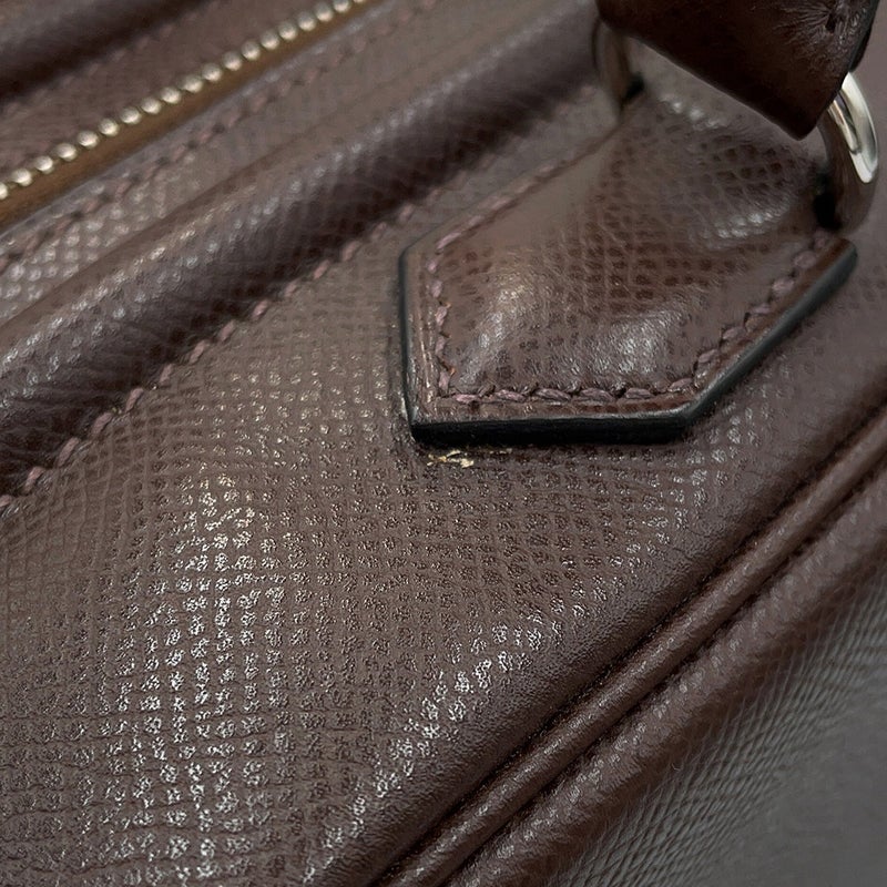 エルメス ハンドバッグ サックアンヴィ36 ハバナ/シルバー金具 エプソン □J刻印 HERMES バッグ