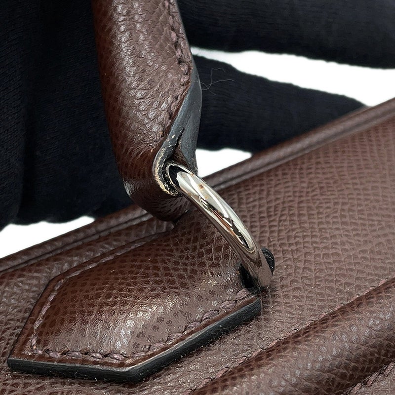 エルメス ハンドバッグ サックアンヴィ36 ハバナ/シルバー金具 エプソン □J刻印 HERMES バッグ